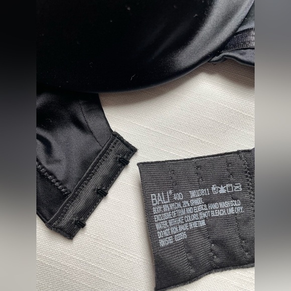 Bali All Over Smooth Underwire Bra 3W11 Black T shirt 40D Full Figure Coverage - Picture 6 of 10